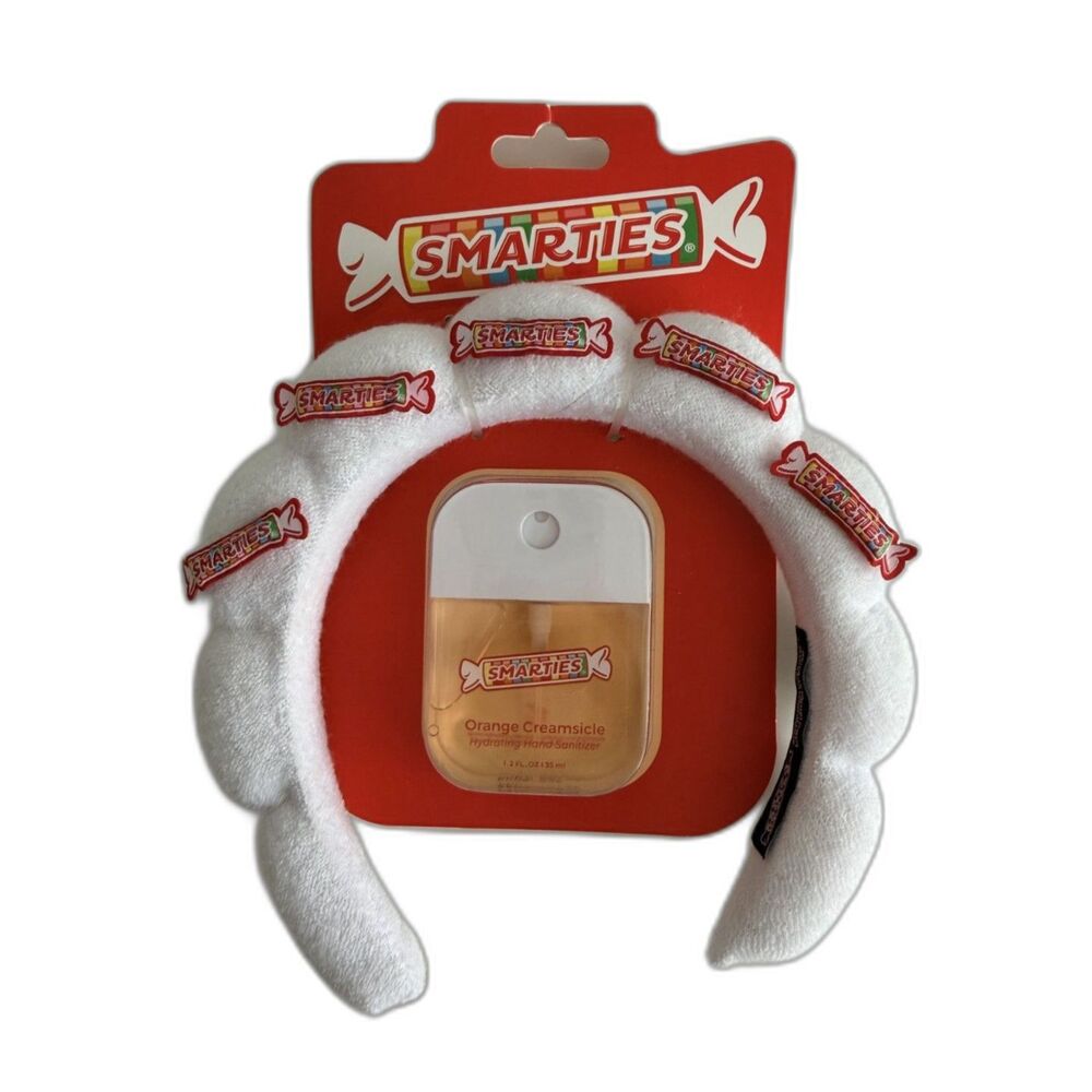 Smarties Spa Headband Orange Creamsicle Hand Sanitizer 2 Pc Set NWT